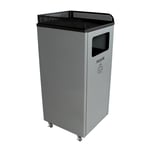 Courtside Single 32 Gallon Recycling Station with Tray Holder - Configurable