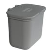 The Hanging Waste Basket with Optional Lid in Gray 