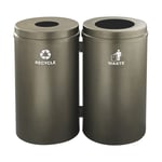 Glaro Premium 32-Gal Double Recycling & Waste Station - Bronze Vein