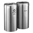 23-Gallon Glaro Two-Stream Recycling Station in Satin Aluminum 