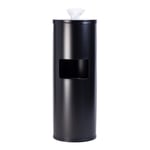 Steel Wipe Dispenser & Trash Receptacle in Black