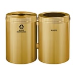 Glaro Premium 66-Gal Double Recycling & Waste Station - Satin Brass