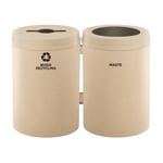 Glaro Premium 66-Gal Double Recycling & Waste Station - Desert Stone