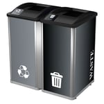 Mosaic 64 Gallon Double Tuxedo Recycling Station - Configurable