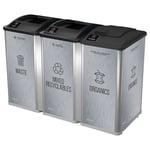 Mosaic 96 Gallon Triple Opera Recycling Station - Configurable