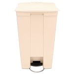 23 Gallon Step-on Trash Can with Wheels in Beige