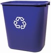 Deskside Recycling Container, Medium in Blue 