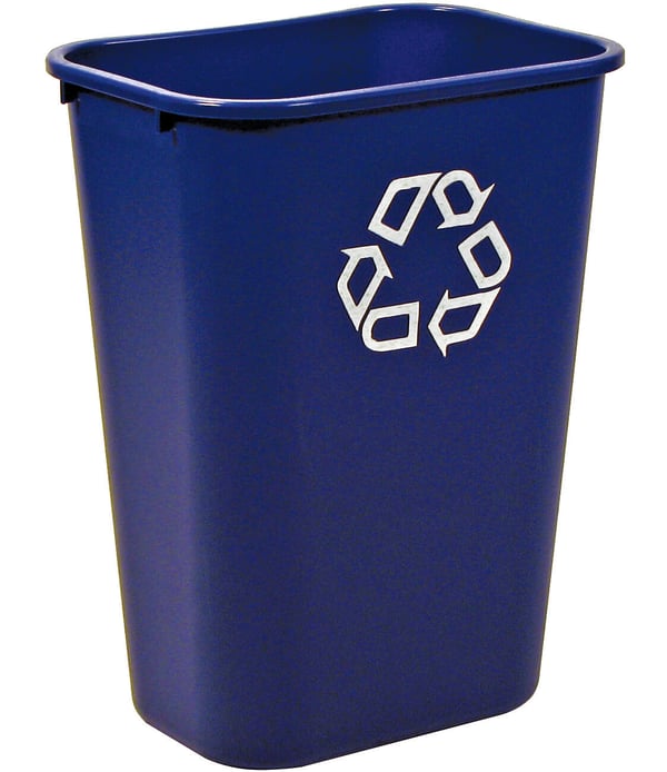 Deskside Recycling Container, Large with Universal Recycle System 