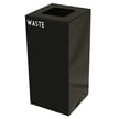 32 Gal. GeoCube in charcoal with square opening and "Waste" decal 