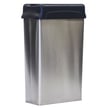 Modern Stainless Steel Rectangular Wastebasket with Drop-Top 