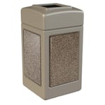 StoneTec 42 Gallon Square Waste Container - Configurable