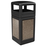 StoneTec 42 Gallon Square Waste Container with Dome Lid - Configurable