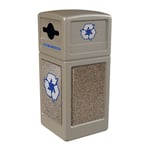 StoneTec 42 Gallon Square Recycling Container - Configurable