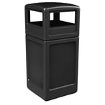 PolyTec 42 Gallon Square Waste Container with Dome Lid - Configurable