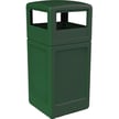 PolyTec 42 Gallon Square Dome Waste in Green 