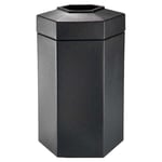 Hex 50 Gallon Trash Container in Black