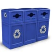 Three Blue Containers 