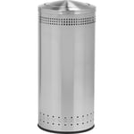 Imprinted 360 Swivel Lid Waste Receptacle in Stainless Steel - 25 Gallon