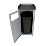 Courtside Single 32 Gallon Waste Station with Tray Holder