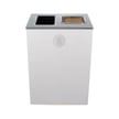 White bin with waste label 