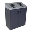 Summit Gray Double-Stream Front Access Bin w/Sloped Lid 