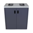 Summit Gray Double-Stream Front Access Bin w/Flat Lid 