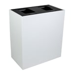 Summit White Double-Stream Top-Access Bin w/Hinged Lid