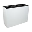 Summit White Triple-Stream Top-Access Bin w/Hinged Lid 