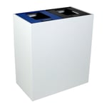 Summit White Double-Stream Top-Access Bin w/Multi-Hinged Color Lid - Configurable