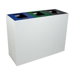 Summit White Triple-Stream Top-Access Bin w/Multi-Hinged Color Lid - Configurable