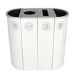 This all white recycling multi-stream solution looks beautiful 