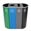 Organics/Cans & Bottles/Paper/Waste - Green/Blue/Gray/Black 