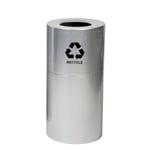 Aluminum Receptacle with Plastic Liner - 24 Gallon