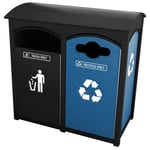 Amherst Sideload Double Recycling Station | Weatherwise - Configurable