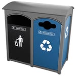 Amherst Sideload Double Recycling Station | Zephyr - Configurable