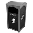 <center><font color="#669933"><b>Optional hinged flap-doors available. </b></font>Please contact us for more info.<br>Pictured: Amherst Sideload Single Waste Container 