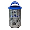 Indoor aluminum dome top features a 12” opening in blue durable TGIC powder-coat finish 