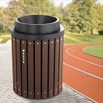 Recycling and Waste Barrel with Funnel Lid - Configurable