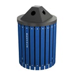 Recycling and Waste Barrel with Pyramid Lid - Configurable