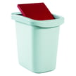 Gray Deskside Sorter with Red Flip Top 