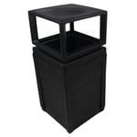 Evolve 50-Gallon Waste Cube with Canopy in Black