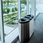 Boka Triple Stainless Steel Recycling Container - Configurable