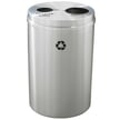 Glaro dual purpose recycling container in satin aluminum 