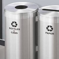 Satin Aluminum Recycling Containers