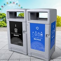 Outdoor Plastic Recycling Bins