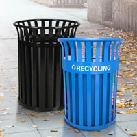 Downtown Recycling Bins