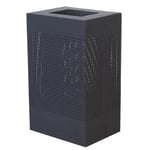 Celestial Rectangular Perforated Receptacle in Black