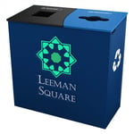 Custom Logo Claremont Double Recycling Station