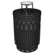 Waste Container in Black with Ash Top 