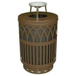 Waste Container in Brown with Optional Ash Top 